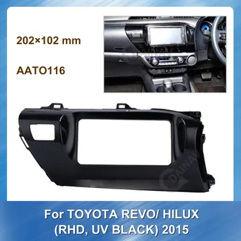 Autorádio Fascia pre Toyota Revo Hilux RHD UV Black Auto palubnej doske Auta Stereo Panel upínacia Platňa Rámu Orezania Súprava DVD Facia Surround 7982