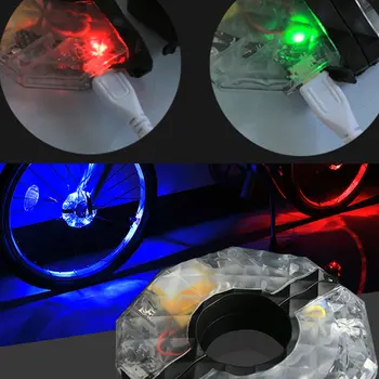 1/2ks Nabíjateľné LED RGB Farebné Bicykli Náboj Kolesa Ľahké Nepremokavé Cyklistické Hovoril Svetlá pre Bezpečnostné Upozornenie Decor &T8