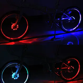 1/2ks Nabíjateľné LED RGB Farebné Bicykli Náboj Kolesa Ľahké Nepremokavé Cyklistické Hovoril Svetlá pre Bezpečnostné Upozornenie Decor &T8