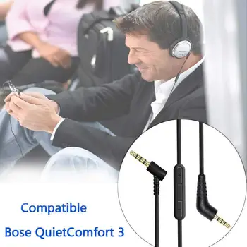 1.4 Metrov Nahradenie Predlžovací Kábel Audio Kábel pre Bose QuietComfort Kľudnej Pohodlie QC 3 QC3 Slúchadlá pre iOS Android Telefónu