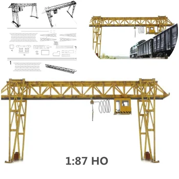 1:87 HO Meradle Miniatúrne E5 Žeriav Model Vlaku Architektonickej Scény Piesku Tabuľka Železničnej Príslušenstvo, Sivá