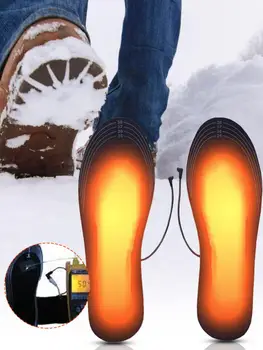 1 Dvojica USB Vyhrievané Vložky do topánok Nohy Otepľovanie Pad Nohy Teplejšie Ponožky, Podložku Mat Zimné Outdoorové Športy Kúrenie Obuvi Vložky Zime Teplé 29644