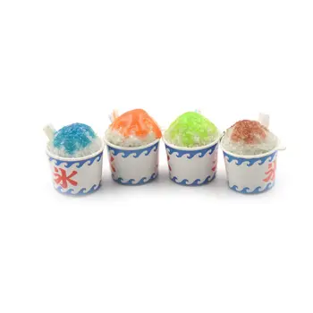 1 ks 1/12 Rozsahu Miniatúrne 3D Roztomilý Živice Farebné Ice Cup domček pre bábiky Play Potravín Pre Bábiky Hračky