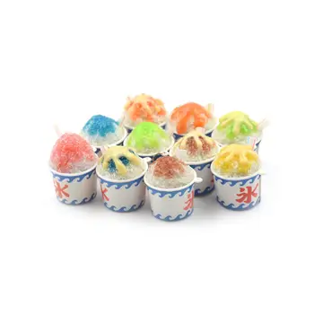 1 ks 1/12 Rozsahu Miniatúrne 3D Roztomilý Živice Farebné Ice Cup domček pre bábiky Play Potravín Pre Bábiky Hračky