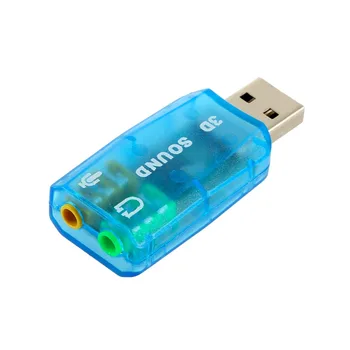 1 ks 3D Zvuková Karta USB 1.1 pre Mikrofón/Reproduktor Adaptér Priestorový Zvuk 7.1 CH pre Notebook notebook Vysokej Kvality 35777