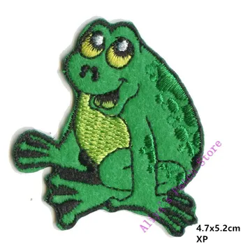 1 ks cartoon žaby vyšívané žehlička na škvrny handričkou príslušenstvo obľúbené oblečenie taška klobúk Škvrny Appliques