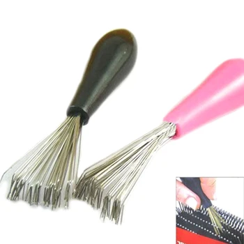 1 Ks Hrebeň Vlasov Brush Cleaner Čistenie Odstraňovač Vložený Plastový Hrebeň Čistiaci Nástroj Hot Predaj