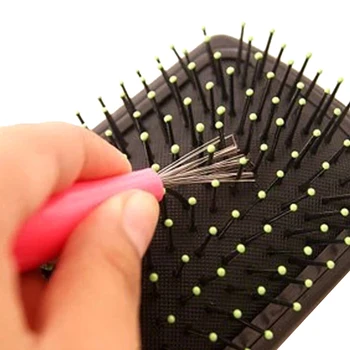 1 Ks Hrebeň Vlasov Brush Cleaner Čistenie Odstraňovač Vložený Plastový Hrebeň Čistiaci Nástroj Hot Predaj