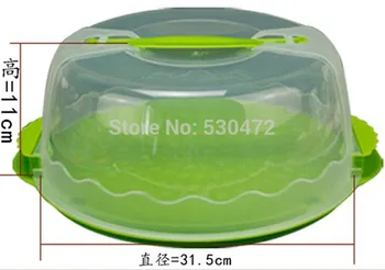 1 KS prenosné Tortu snack okno plastové cake box tesnenie