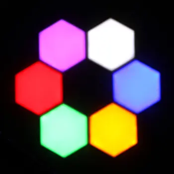 1 ks Quantum lampa LED Lampa Modulárny Citlivé na Dotyk Osvetlenie Šesťhranné Nočné Svetlo Lampy Nástenné Svietidlo Šesťhranné nástenné svietidlo