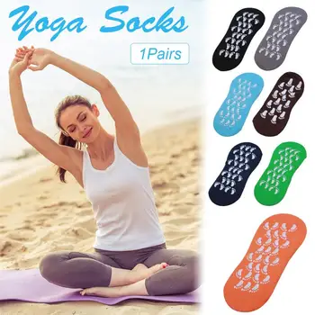 1 Pár Muži Ženy Proti Sklzu Bavlnené Športové Jogy Ponožky Dámy Fitness Pilates Trampolína Papuče Ponožky