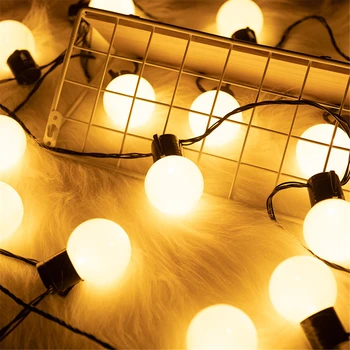 10/20/38leds G50 String Ligth Vonkajšie LED Žiarovky Loptu Víla Lampy, Svadobné, Vianočné Dovolenku Doma Strany, Záhrada, Terasa, Dekorácie