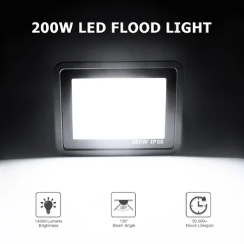10-300W LED Flood Light Vysokou Svetelná Účinnosť IP65 Vodeodolný Garáž svetlo Nádvorie Svetlo Námestie Svetlo #W0