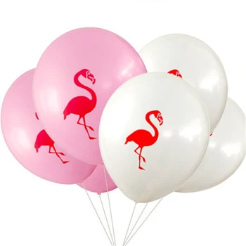 10 inch 1,5 g Ružová/biela Flamingo Strany Balóny Latexové Nafukovacie Ballon Vianočné Tropické Strany Svadobné Dieťa Showe Dekorácie