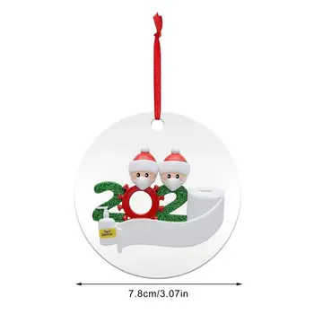 10 Ks 2020 Karantény Vianočné Dekorácie Osobné Diy Meno Santa Claus Prežil Rodiny Prívesok Nový Rok Doma Ornament 15723
