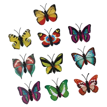 10 ks 3D netic Motýľ Chladnička Domov Izba Stenu Decor Dekoratívne Nálepky urob si sám 39928