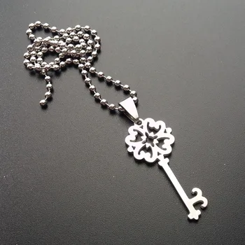 10 láska srdce zámok jedinečný symbol kľúč snowflake odblokovanie nástroj duté kľúč lásky náhrdelník z nehrdzavejúcej ocele retro kvet tlačidlo náhrdelník