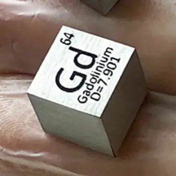 10 mm 99,99% Gadolínium Združení Wrfel geschnitzt Prvok Periodensystem
