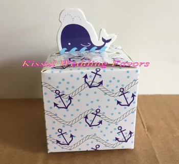 (100 Ks/Lot) dieťa suvenírov Darčeka Dolphin dizajn dieťa prospech box Pre Dieťa sprchy prospech a Dieťa narodeniny darček prospech