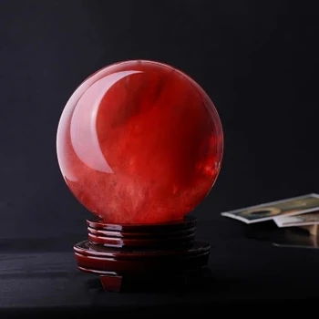 1000-1200g veľké krásne červené topenia quartz crystal ball liečiť 6950