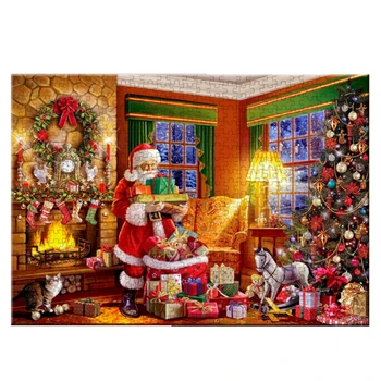 1000 Kusov Dekompresný Jigsaw Puzzle Vianočné Santa Claus Papier Montáž PLESNÍ
