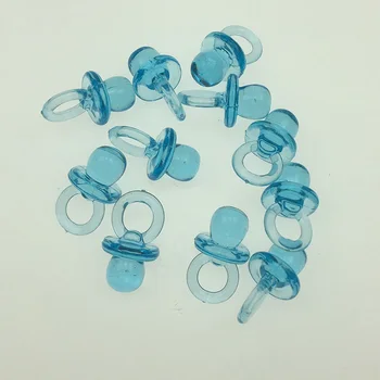 100ks Narodeniny Ozdoby Malé Diamond Cut Pacifiers Perličiek Baby Sprcha Láskavosti Transparentná Modrá Ružová Na spoločenské Stolové Hry Decor