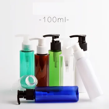 100ml pekné farby PET fľaše s plastovým čerpadla.pre mlieko/ručné pranie/Šampón/moisturizer/pleťové vody PET kontajner 15822