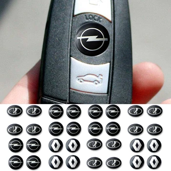 10pcs 14 mm Kľúča Vozidla Epoxys Nálepky Odznak Obtlačky Pre Bmw M vozidlá značky ford Toyotas Mitsubishis Peugeots Audis Auto Príslušenstvo Auto gadgets