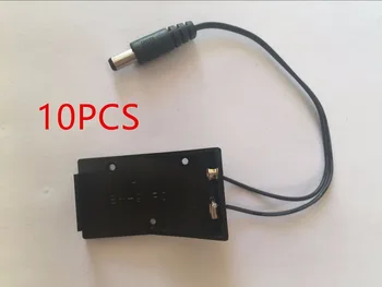 10PCS 9V KEYES Batérie, Držiak na Okno Prípade Drôt S Plug 5.5x2.1mm Pre Arduino