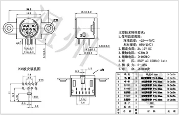 10PCS MDC-9-01D S Svorka DIN Terminálu Jack Samica 10 pin PCB Montáž Konektor 3005