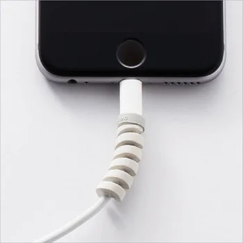 10Pcs/mnoho Flexibilné Špirálové Trubica, Navíjač Kábla Chránič Drôt, Kábel Organizátor Protetor pre Apple Hodinky iPhone Nabíjací Kábel uvoľnenie