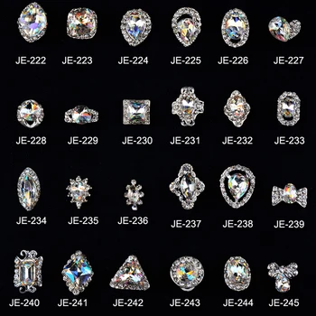 10Pcs/pack 3D Nail Drahokamu Diamond Späť Byt Na Nechty Umenie Dekorácie Nechty K9 Kamienkami Sklo Šperky JE222-245