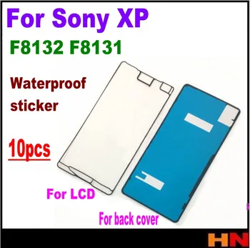 10pcs Pre Sony Xperia X výkon F8131 F8132 XP LCD Rám + Zadný Kryt Vodotesný Nálepky, Lepiace Lepidlo Pásky Časti