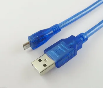 10pcs USB 2.0 Typu A Samec na USB Micro B 5 Pin Male Zapojte Adaptér, Dátový Kábel, Modrá 1 METROV 52715