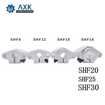 10pcs/veľa SHF16 SHF8 SHF10 SHF12 SHF20 SHF25 16 Lineárne Ložiská, lineárne železničnej hriadeľ podporu XYZ Stôl CNC Router 3D tlačiarne Diely