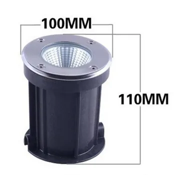10W Teplá Studená Biela COB LED Podzemné Svetlo Spot Lampy, Vodotesný IP68 Lampy Vonkajšie pod zem Záhradné Svetlo AC85-265V/DC12V