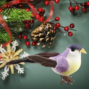 12 Ks Umelých Sparrow Vtákov, Perie Vtákov, Vianočné, Svadobné, Umelé Vtákov Strom Plavidlá Ozdoby Pena Nové Dropshipping D1 968