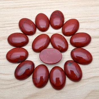 12pcs 25x18MM červený kameň KABÍNY Cabochon Prírodného Kameňa Korálky pre KUTILOV, Šperky, Takže Náhrdelník kvalitné krúžok Náušnice č diera