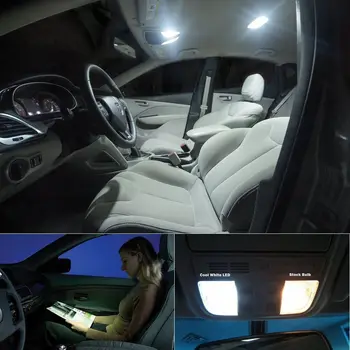 12pcs Biela Super Svetlé Auto Čítanie LED Žiarovky osvetlenie Interiéru Balík Kit pre Honda Crosstour