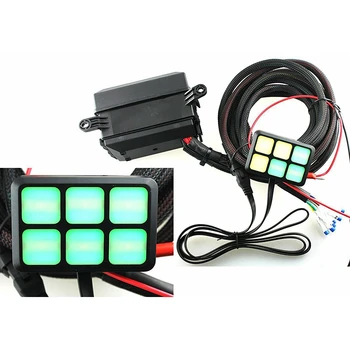 12V 6 Gang Prepnúť Panel LED Svetlo, Elektronické Ovládanie Relé Systém pre Auto, Nákladiak, Čln