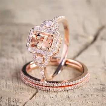 14K Rose Gold Diamond Ring pre Ženy Peridot Anillos De Bizuteria Drahokam Šperky bijoux femme anel bague femme argent drahokam 9085