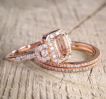 14K Rose Gold Diamond Ring pre Ženy Peridot Anillos De Bizuteria Drahokam Šperky bijoux femme anel bague femme argent drahokam