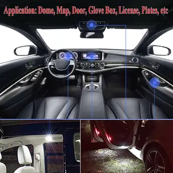 14Pcs Interiérové LED Balík Kit Pre T10 36 mm Mapa Dome špz Svetla 6000K-Biele Auto Príslušenstvo Pre Auto