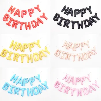 16-palcové abecedy Hélium Nastaviť ballon Šťastný, List, Narodeniny, Party Dekorácie Deti, dospelých Narodeniny globos balóny dodávky baloon