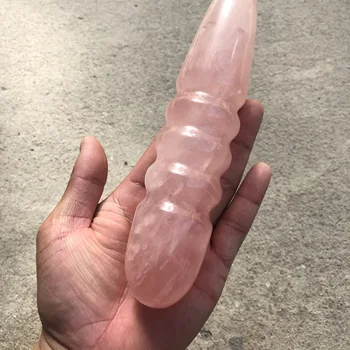 18 cm prírodný prášok crystal špirála crystal prútik ručne vyrezávané crystal gem masáž prútik uzdravenie palička