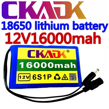 18650 lítium-iónová batéria, super prenosné kapacita DC 12v16000 Mach CCTV kamery monitor + 12.6V1A nabíjačky