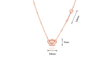18K rose gold key koruny nastaviť reťazca au750 náhrdelník ženské modely