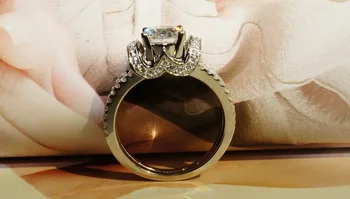 1Carat Super Star Lásky Najlepšie Certifikované Moissanite Žena Manželstva Krúžok Čistý 18K Biele Zlato Krúžok Jemné Šperky Pre Valentine