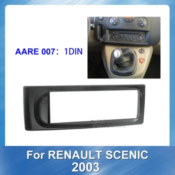 1DIN autorádia Fascia pre Renault Scénické 2003 Auto Dash Mount Kit Adapter Výbava Facia Panel Obklopený Frame Panel Panel 35006