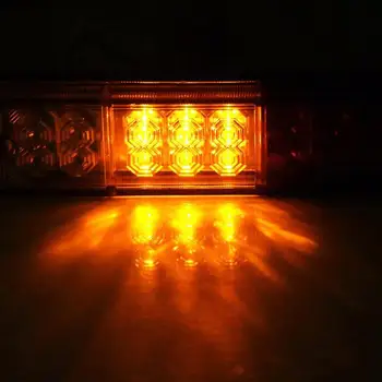 1PC 12V Nepremokavé prípojné Vozidlo, LED zadné Svetlo zadné svetlo Lampy Auto-Trailer Zase Svetla Cúvaní Yacht Brzdy so Systémom O9X1 M9B7